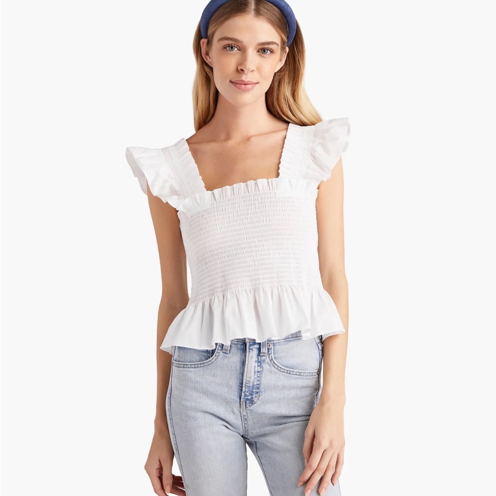 NWOT The Paz Top - White Poplin SMALL